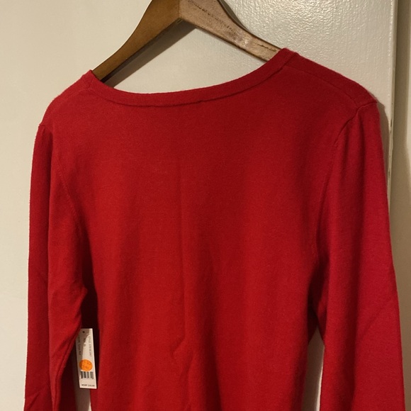 NWT Zac & Rachel Round Neck Lightweight Sweater in Red - Picture 10 of 10
